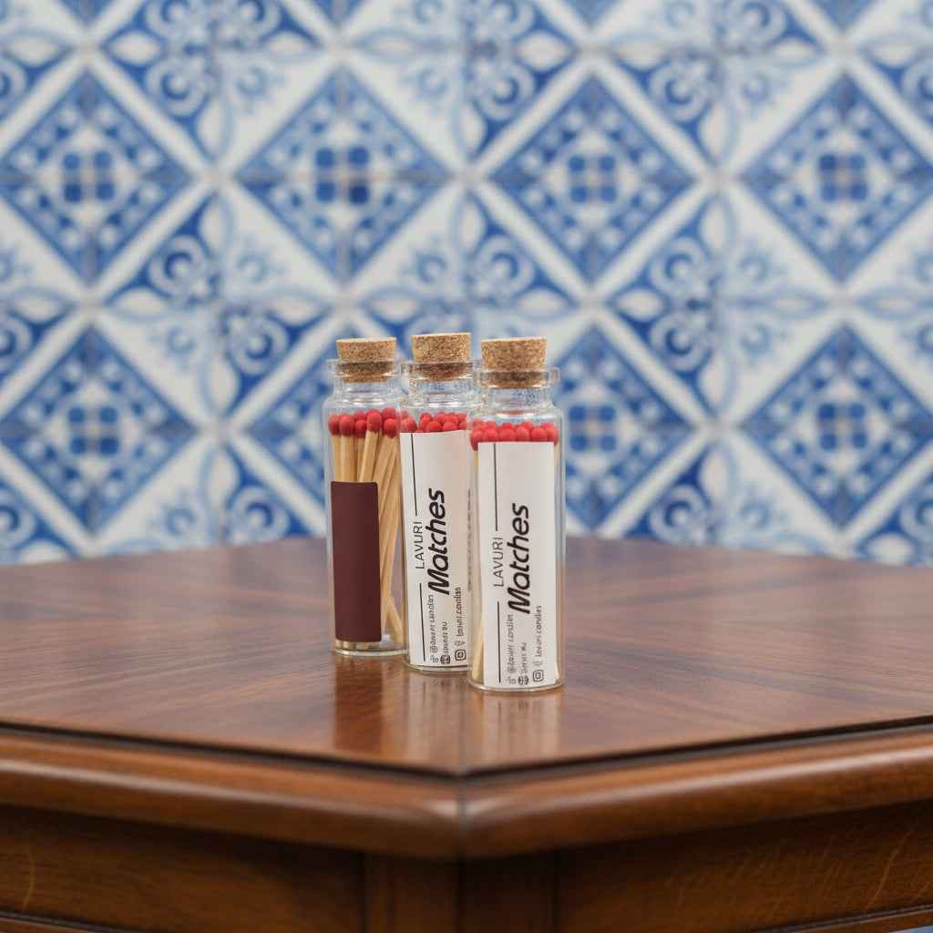 LAVURI® Match in tube with lid and striking surface, approx. 20 matches each