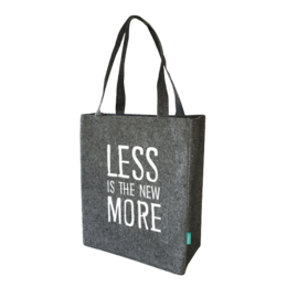 Bolso Bandolera RPET Gris con Texto