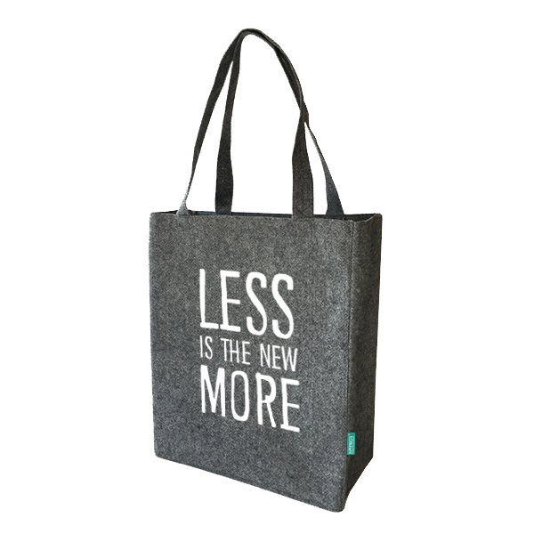 Bolso Bandolera RPET Gris con Texto