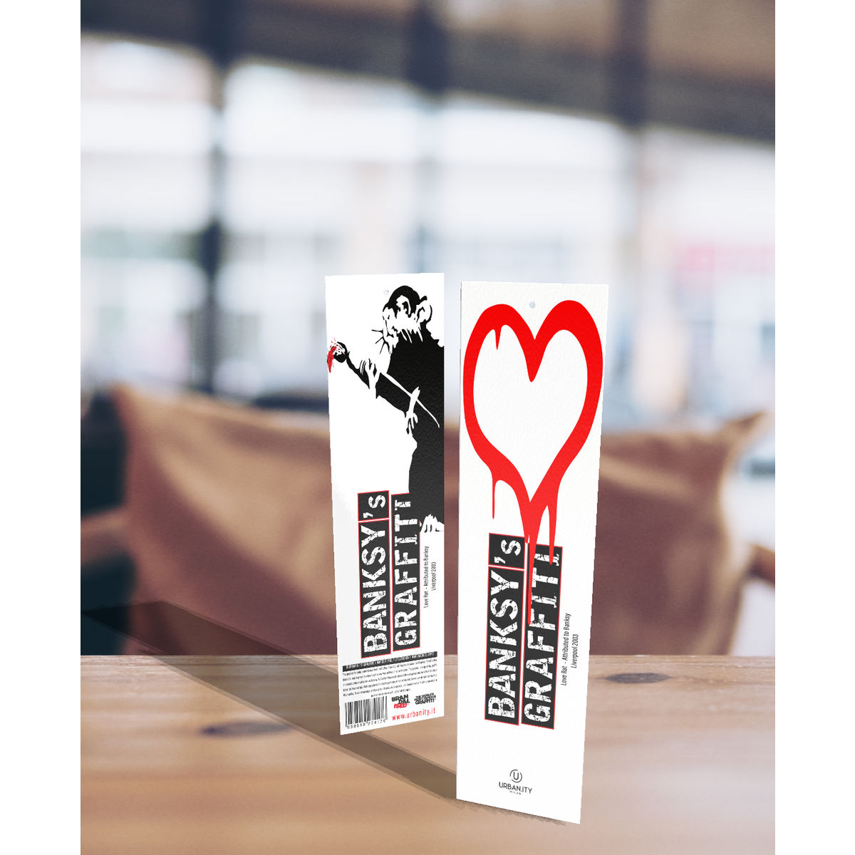 Marque-page "Soft-Touch" de Banksy - Rat d'amour