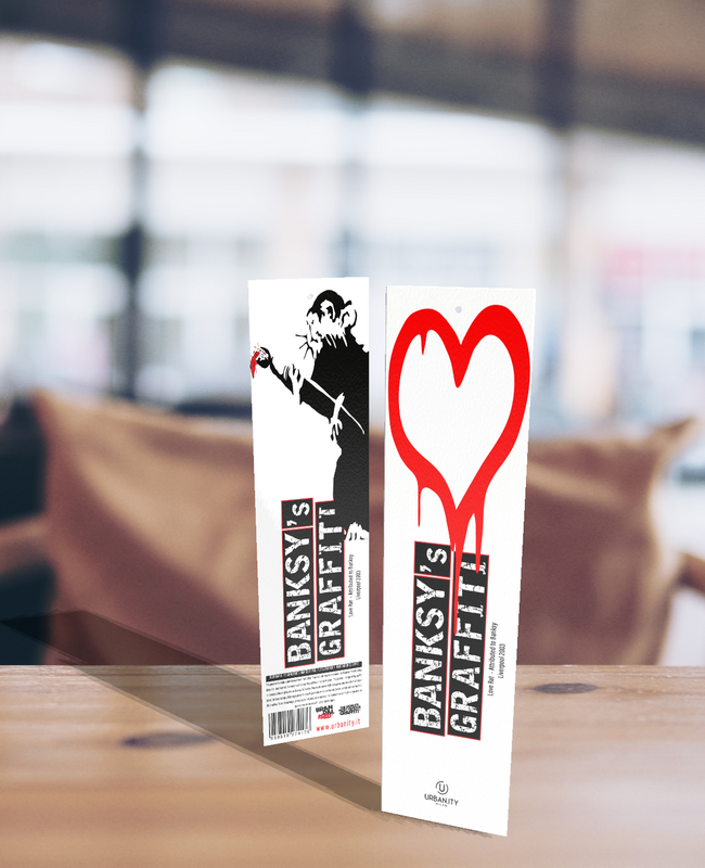 Banksy "Soft-Touch" Bookmark - Love Rat
