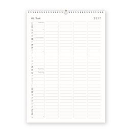 Familiekalender med selvklæbende prikker - 2027