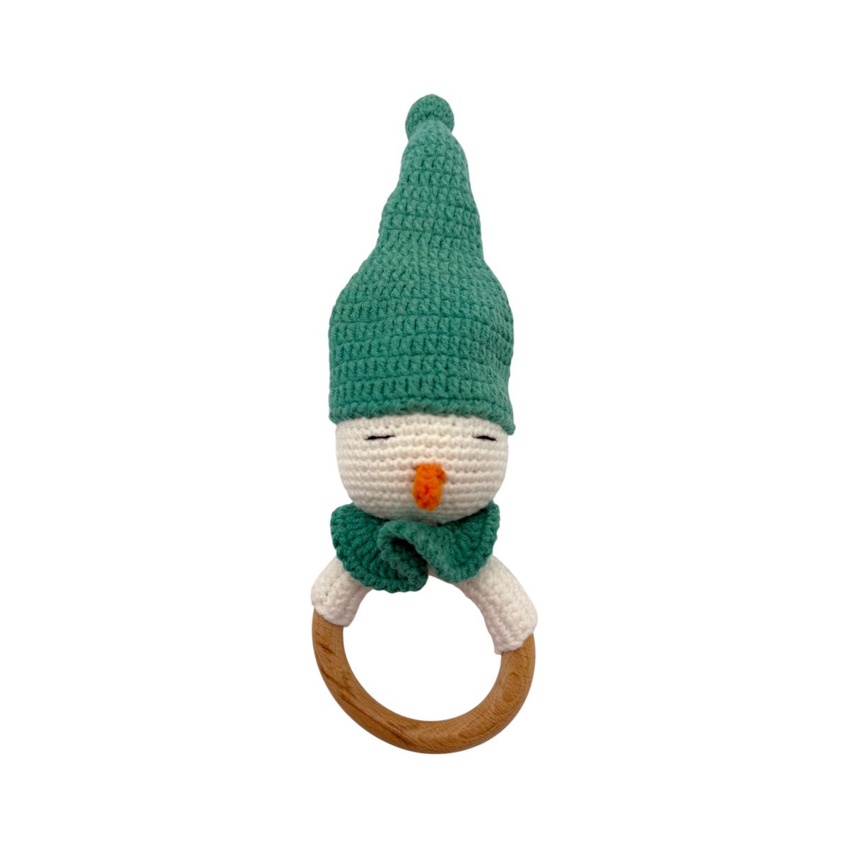 Handmade baby rattle - Christmas gnome