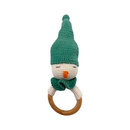 Handmade baby rattle - Christmas gnome