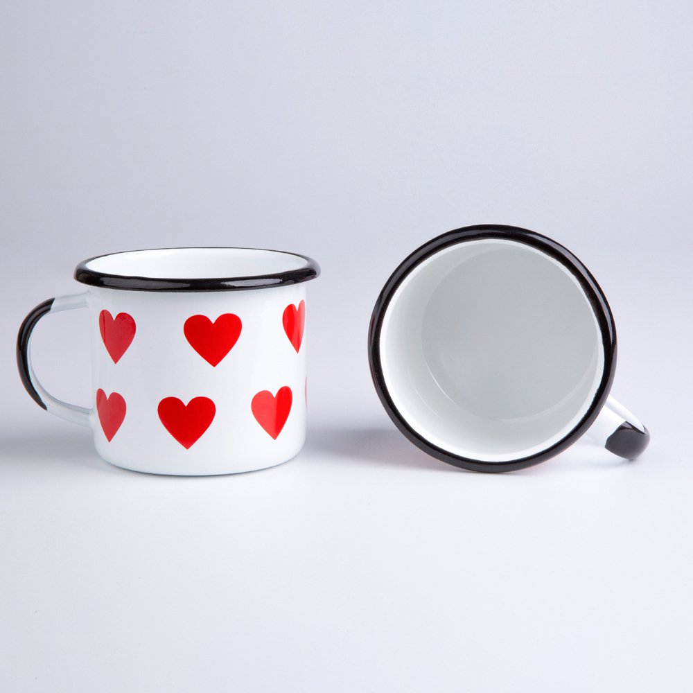 Tasse à café en émail 0,35l | Amour