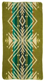 Mini Imbabura Green - Ecuadoriaan alpaca mini blanket | native blanket |