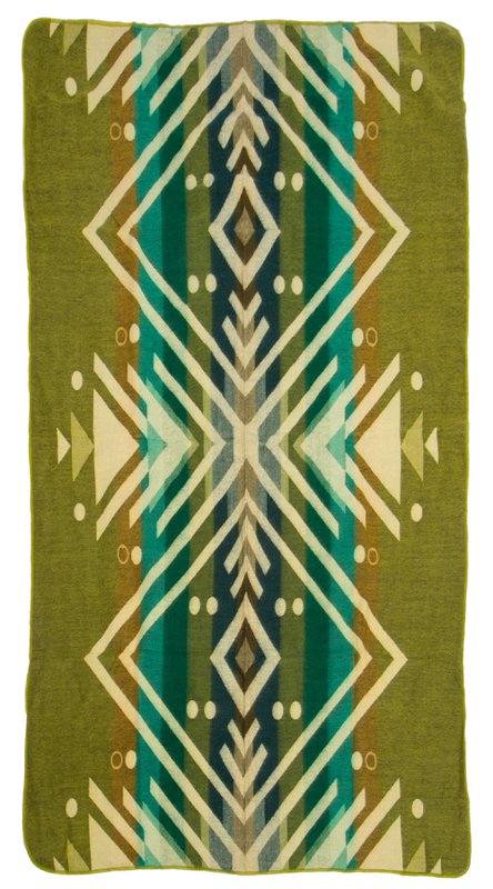 Mini Imbabura Green - Ecuadoriaan alpaca mini blanket | native blanket |