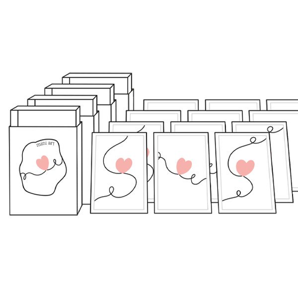 DIY Mini Art - Love Pink (4 PCs)