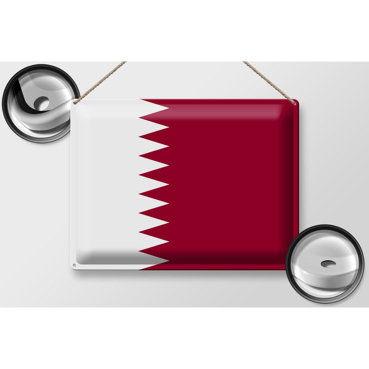 Tin Sign Flag of Qatar 40x30cm Flag of Qatar