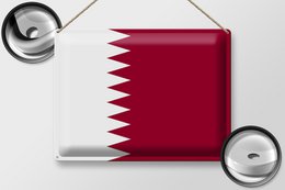 Tin Sign Flag of Qatar 40x30cm Flag of Qatar