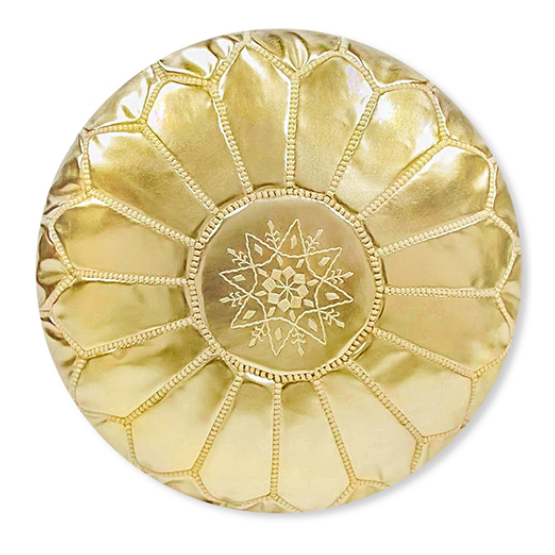 Marokkaanse pouffe - goud