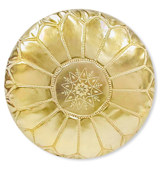 Marokkaanse pouffe - goud