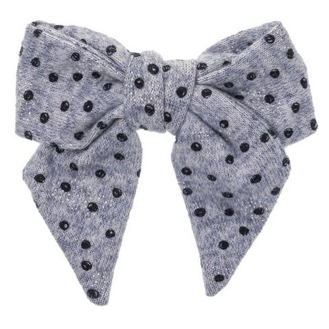 Haarspange aus gestricktem Polka Dots-Stoff