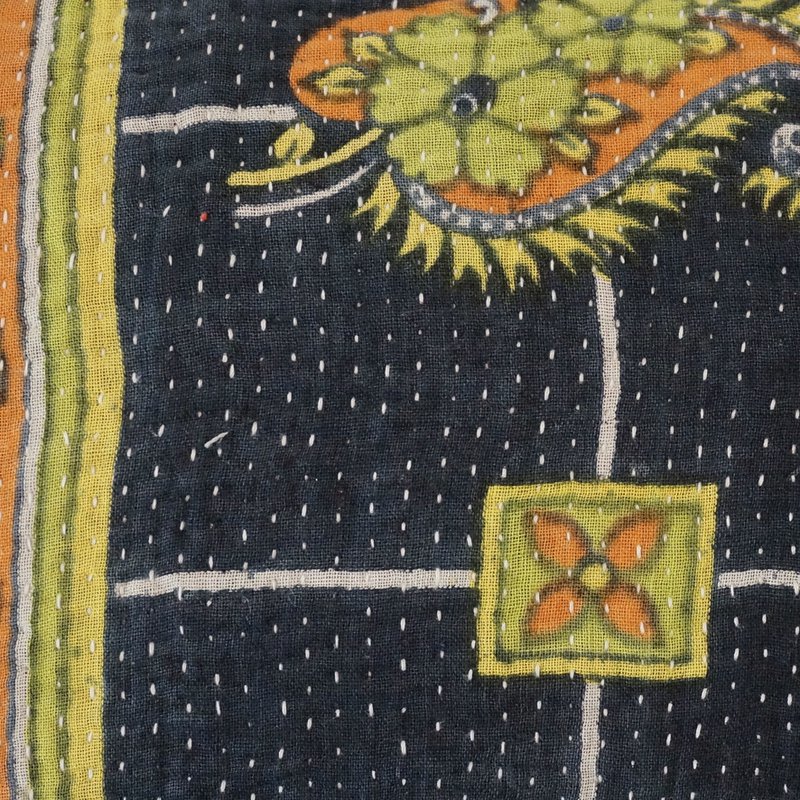 Rectangular Kantha cushion N°27