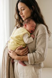 Merinowollstrick Baby Spencer – Limonade
