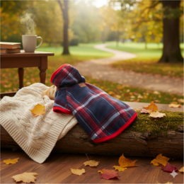 Alpha Dog Lumber Blue Plaid Fleece-hættetrøje (5-Sæt)