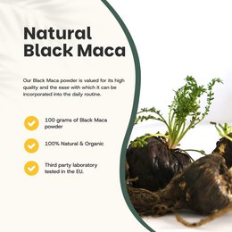 Sort Maca pulver økologisk - 100 gram
