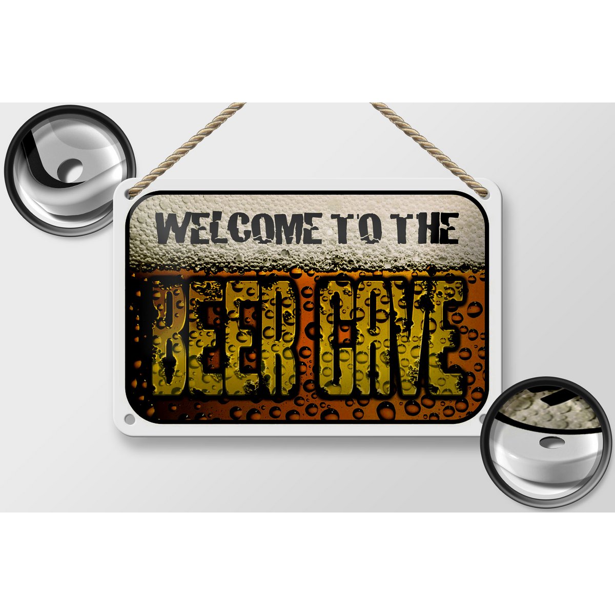 Blechschild Bier 18x12cm welcome to the beer cave Dekoration