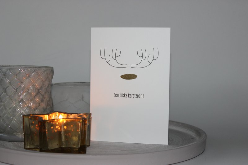 Carte de Noël Anton Un gros bisou de Noël !