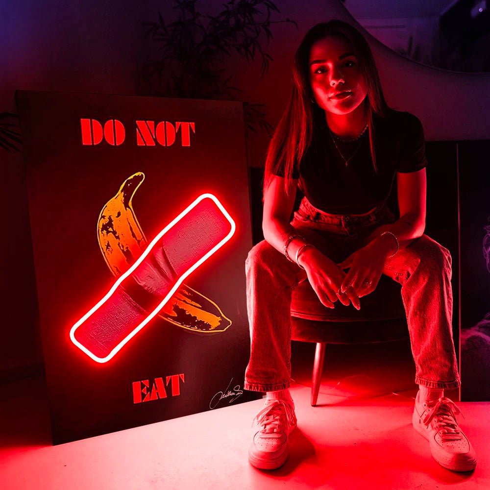 No comas este plátano V.2 | Arte de pared LED