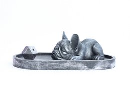 Fransk Bulldog røgelsesholder sæt