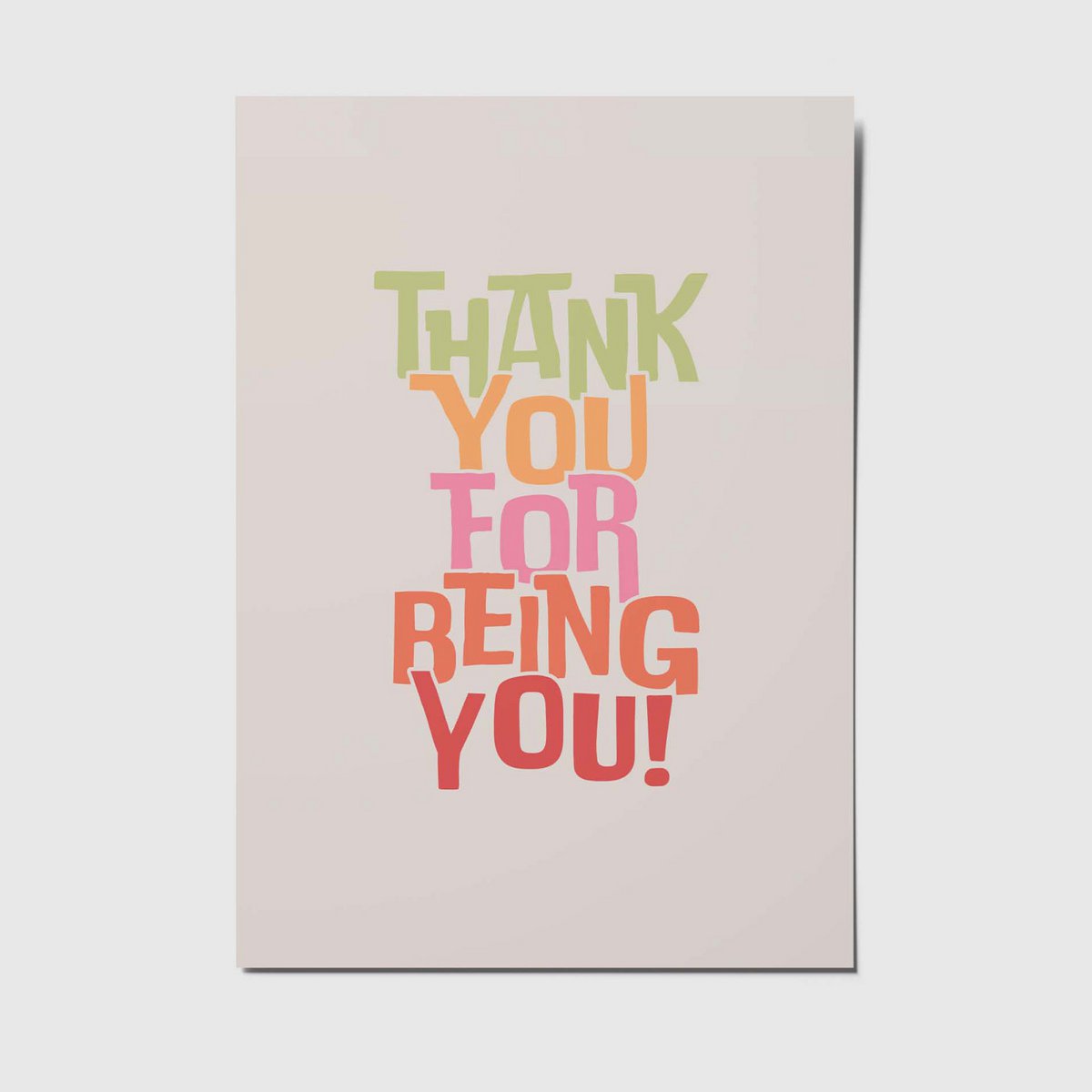 Thank you for being you - A6 Postkarte