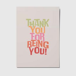 Thank you for being you - A6 Postkarte