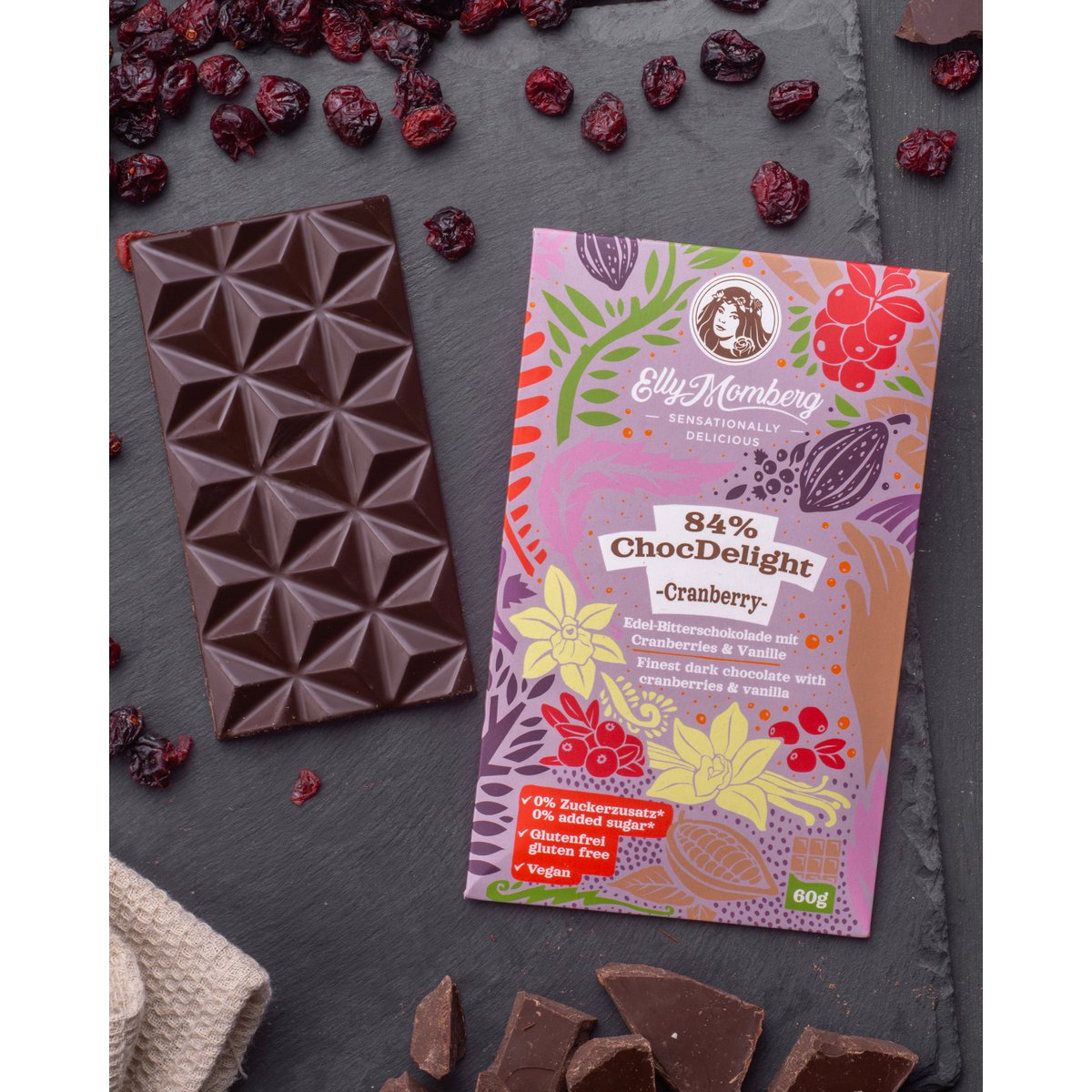 ChocDelight Schokotafeln 4er Set - ohne Zuckerzusatz I 240 g
