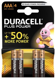 Duracell Plus Power AAA Batterie 4 Stück