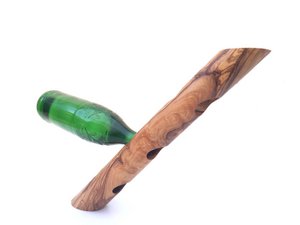 Bottle holder "Stamm" for 3 bottles made of olive wood