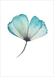 Postkort - Blå Blad