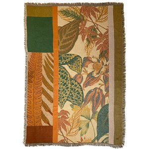 NIN-NIT Bicnonia-Decke | kariert | gewebte Decke | 160 x 220 cm