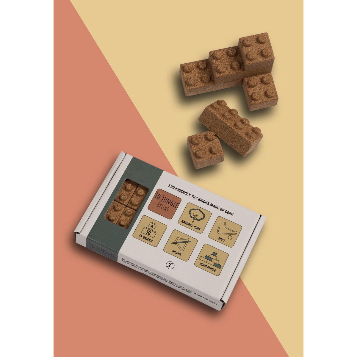 To Jungle Bricks juguetes ecológicos hechos de corcho
