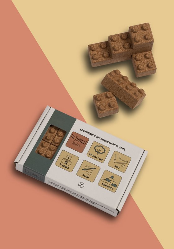 Jouets écologiques To Jungle Bricks en liège