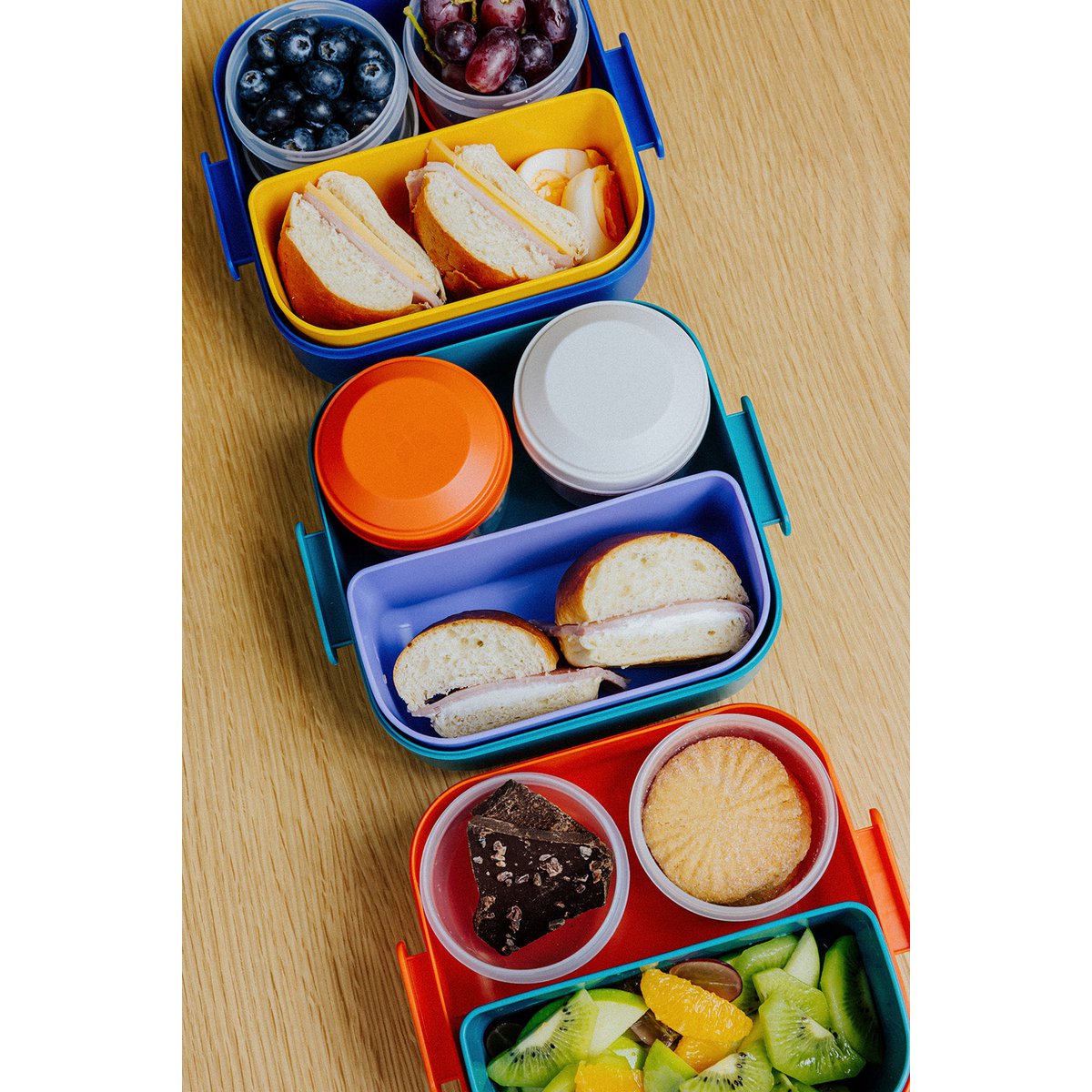 Rikko Kids Snack Boxes – 3-Pack (185ml) with Easy-Open, Kid-Friendly Lids