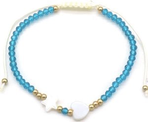 B-E8.3 ANK830-049-3 Anklet Heart-Star Blue