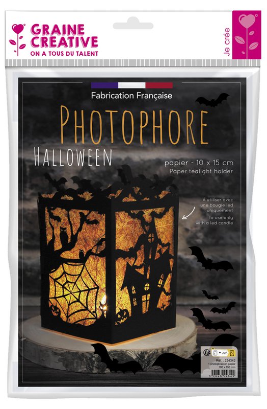 HALLOWEEN PAPER TEALIGHT HOLDER 150 x 100 mm