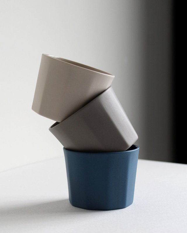 Cappuccino-Becher segmentiert | Blau
