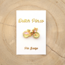 Bike Blooms Pin Badge