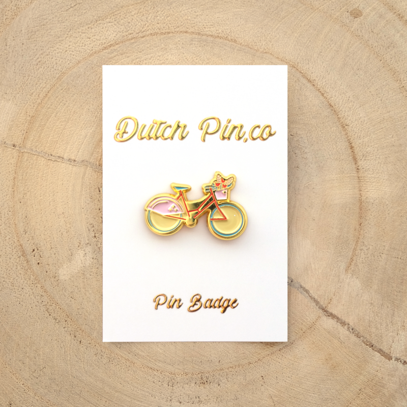 Bike Blooms Pin Badge
