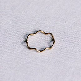 Roestvrijstalen minimalistische golfring - goud