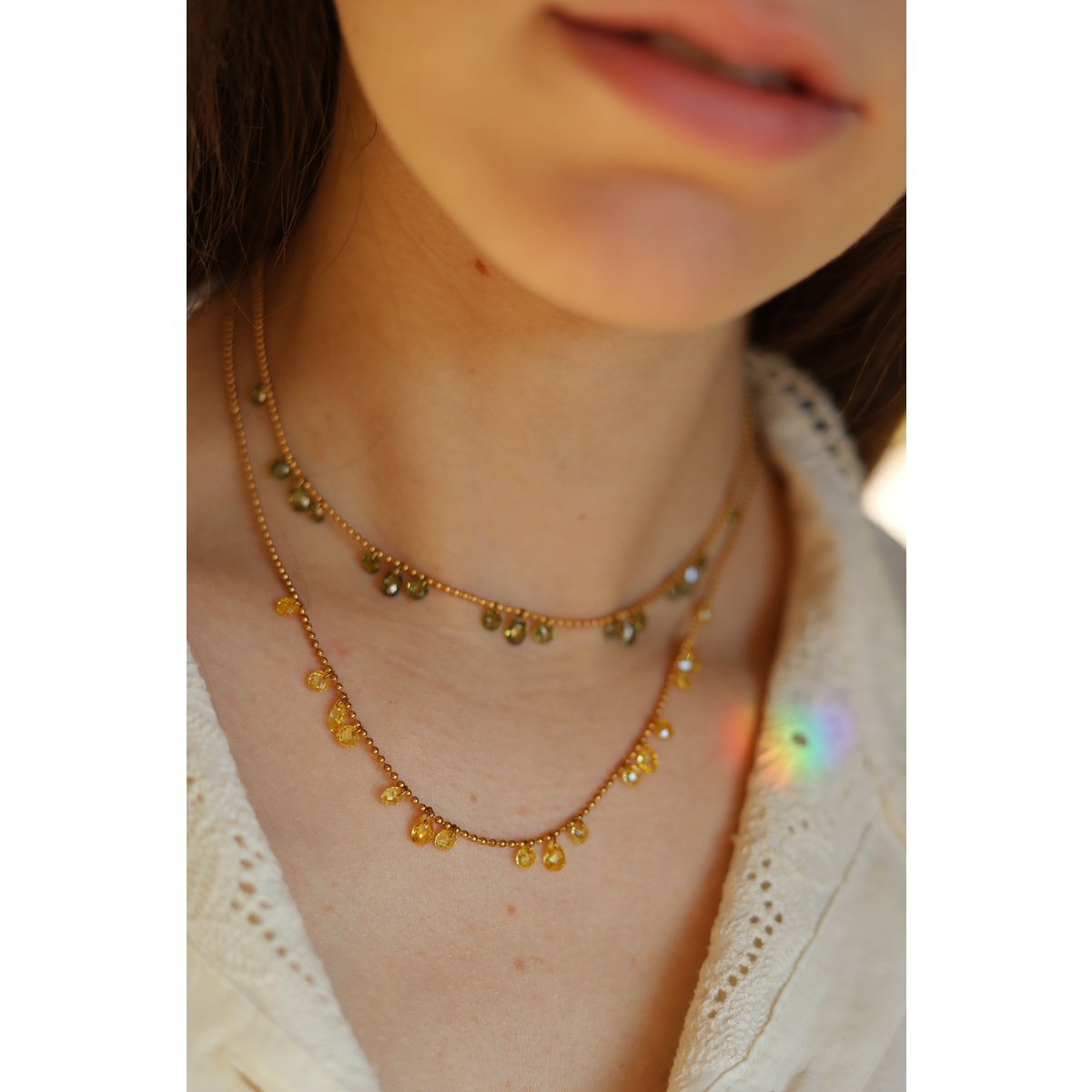Cyprian - Beaded Crystal Necklace Set
