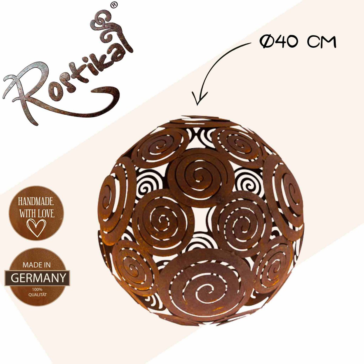 Filigree decorative ball | Patina garden decoration ball