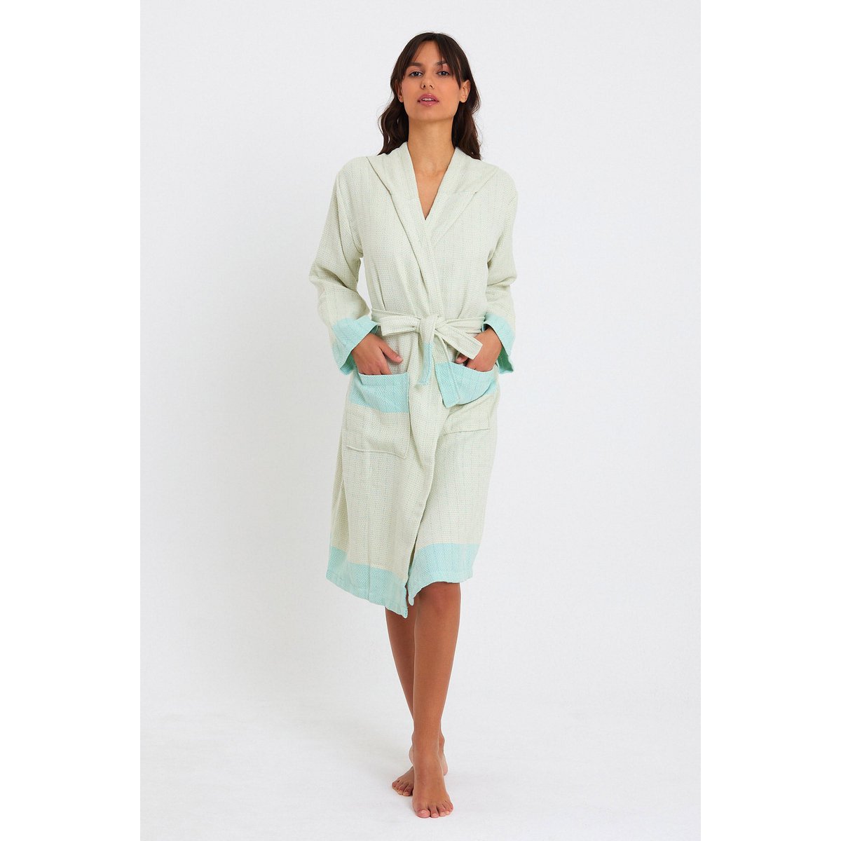 Tuval Bathrobe - Mint Green