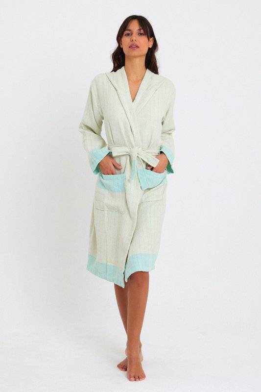 Tuval Bathrobe - Mint Green