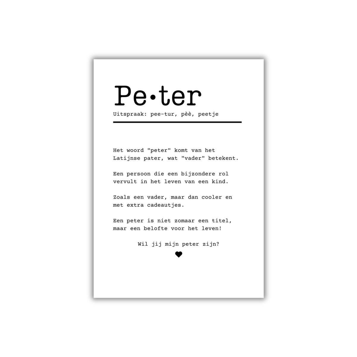 A6 Appear Card • Peter