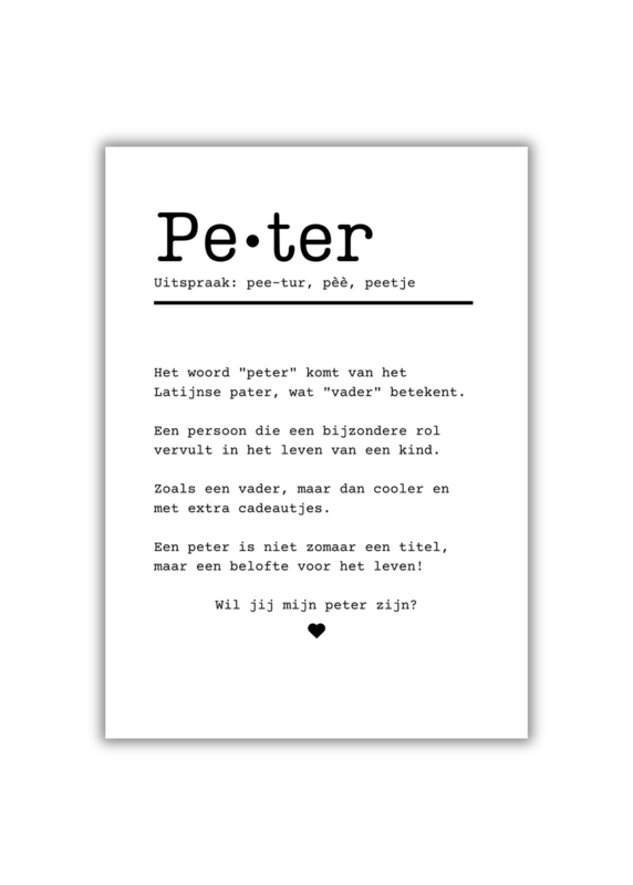 A6 Apparat Card • Peter