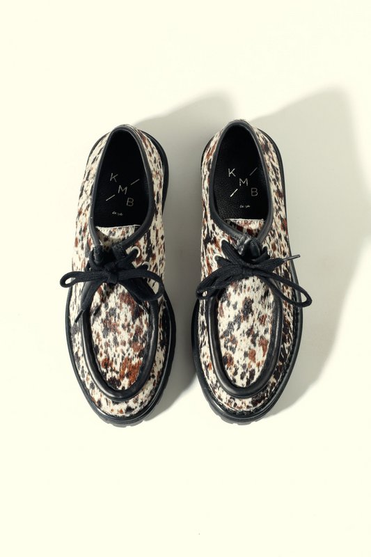 ODDA COW PRINT – Wallabee-Schuhe mit dicker Sohle
