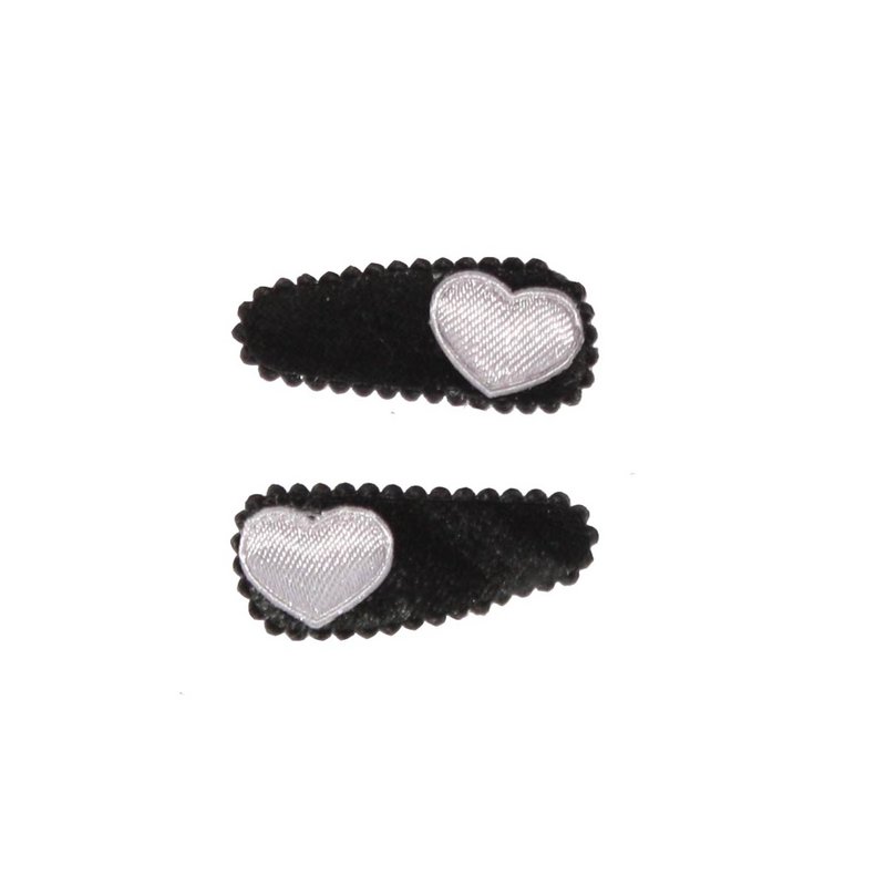 Babyhaarspange UNI schwarz mit Herz OK 3329