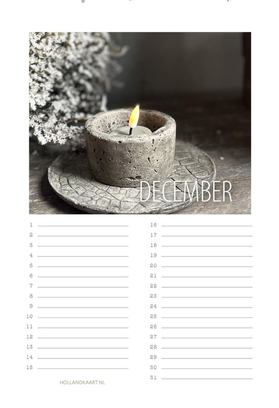 Fødselsdagskalender nr. 5 landdistrikter/ædru